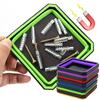 Magnetic Parts Tray Silicone Foldable Magnet Base for Auto Repair Mechanics Workshop Organization Screw Storage Box Supplies