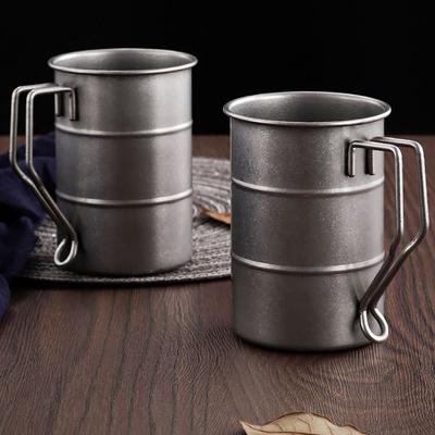 Taza de Camping Plegable de Acero Inoxidable Taza de Cerveza Taza de Agua Taza de Picnic Para Beber Café