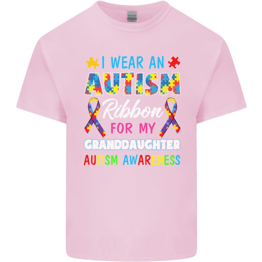 Autism Ribbon For My Granddaughter Autistic Unisexs Light Cotton TShirt