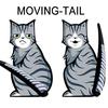 New Water-proof Cartoon 3D Cat Moving Tail Windscreen Wiper Sticker Car Rear Windscreen Decor