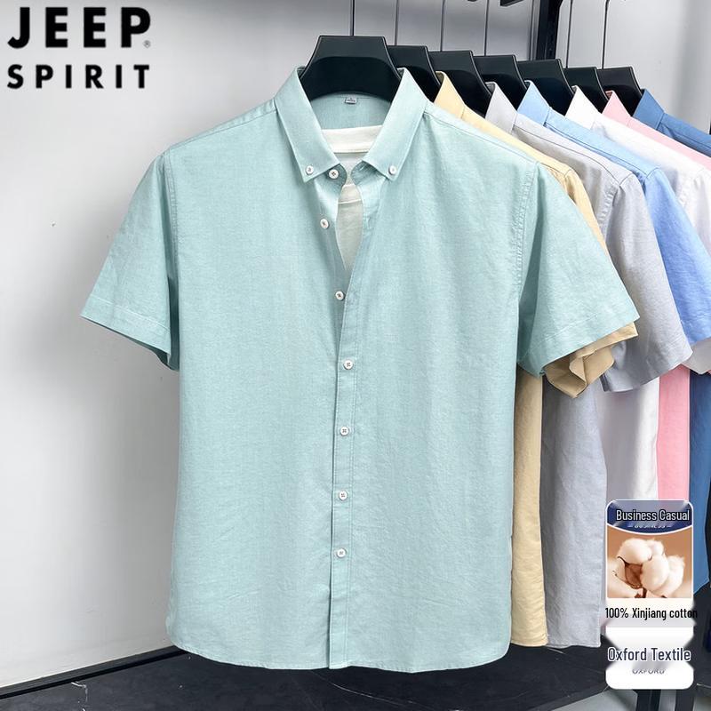 

Мужская рубашка с коротким рукавом из оксфордского хлопка JEEP SPIRIT L