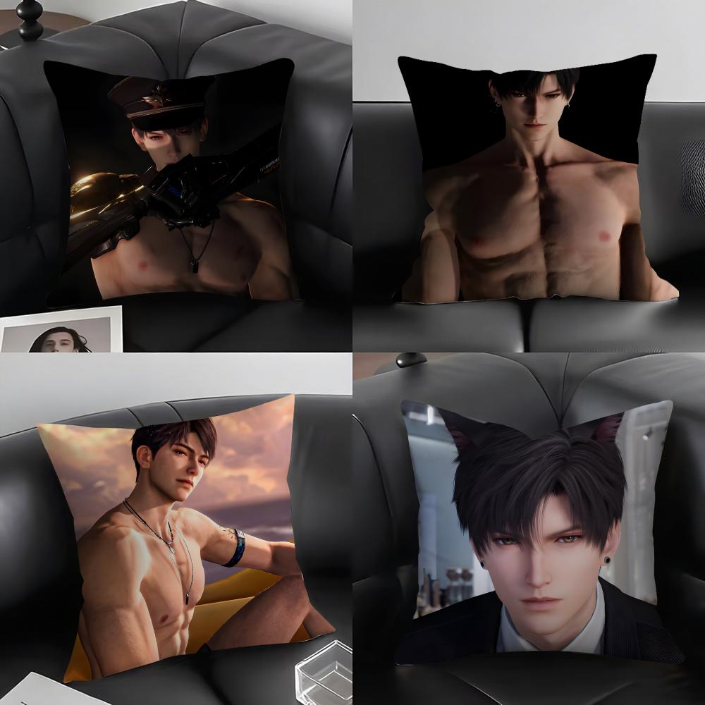 Love And Deepspace Zayne Cushion Cover Pillowcase Ultra Soft Skin Friendly Fabric Cloud Like Comfort & Concealed Zipper
