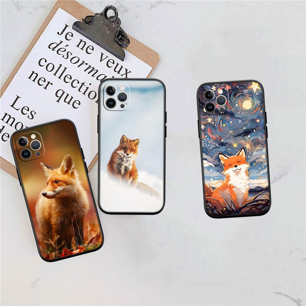 FM24 fox cute Soft Shell Phone Case for OPPO A40 A60 A80 A15 A16 A16K A12 A17 A17K A54 A54S A53 A53S A55 A56 A57 A98 F23