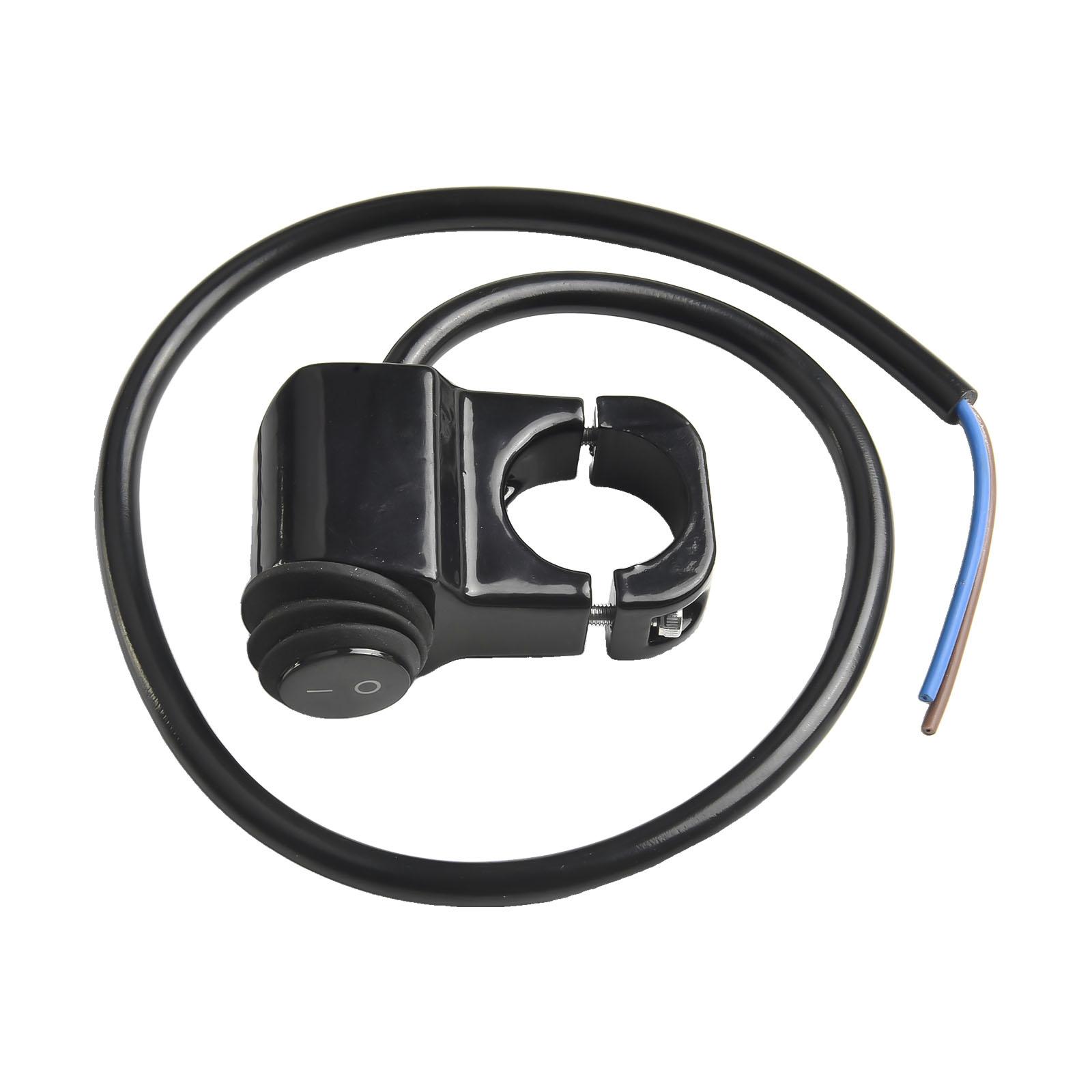 

Переключатель включения/выключения фары на руле мотоцикла, черно-серебристый, из алюминиевого сплава, 2-контактный, водонепроницаемый, двухпозиционный переключатель, мотозапчасти чёрный