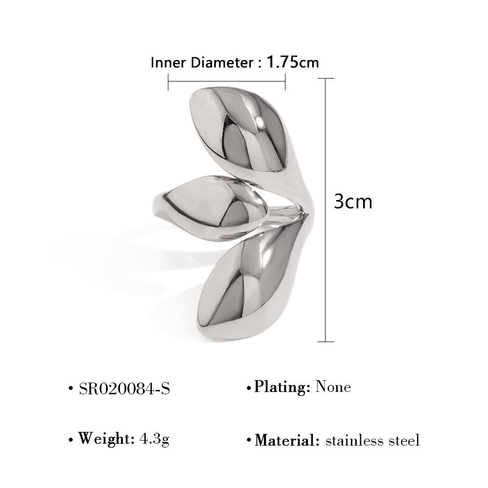 18K Gold Nicht verblassend Leichter Luxus High-End Lava Edelstahl Offener Ring Damenring Ring Ring