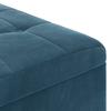 Storage Ottoman with Cushion Blue 60 X 60 X 45 Cm Velvet