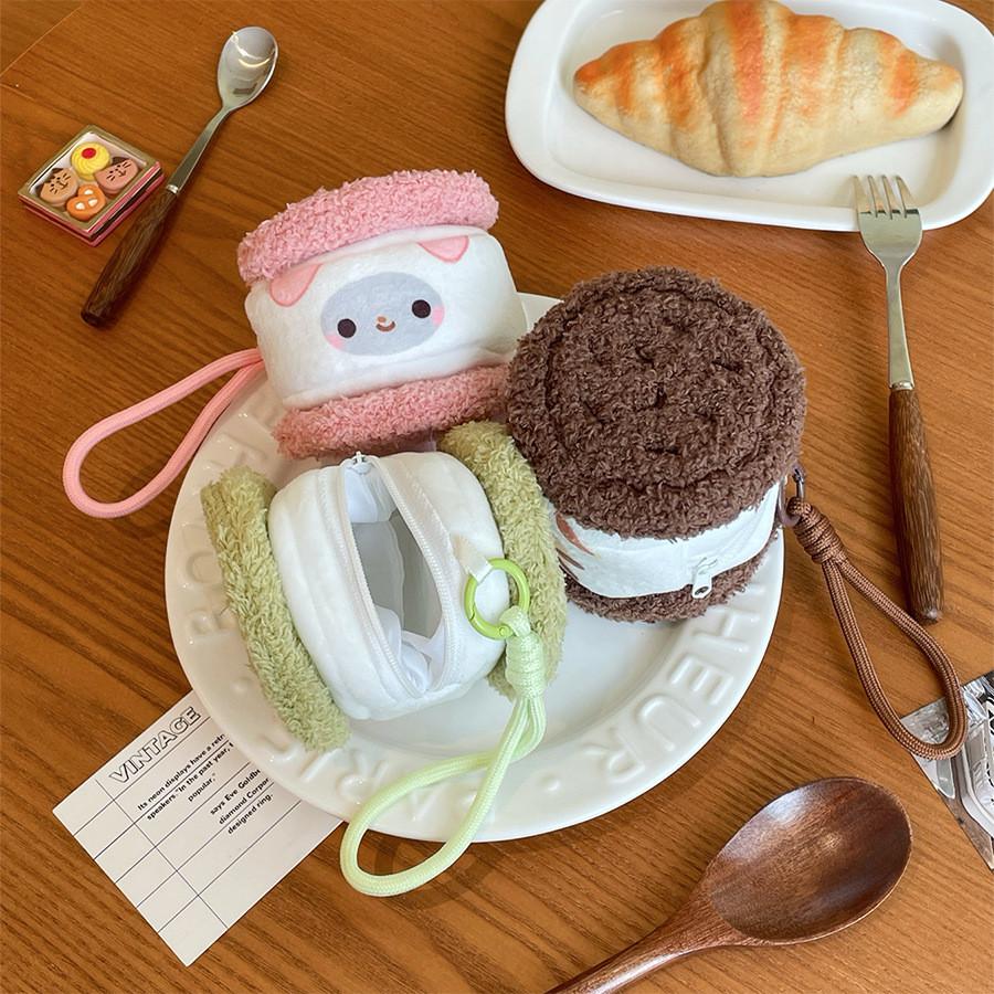 Food Theme Coin Pocket Plush Wallet With Soft Cotton Filling For Kids And Teens