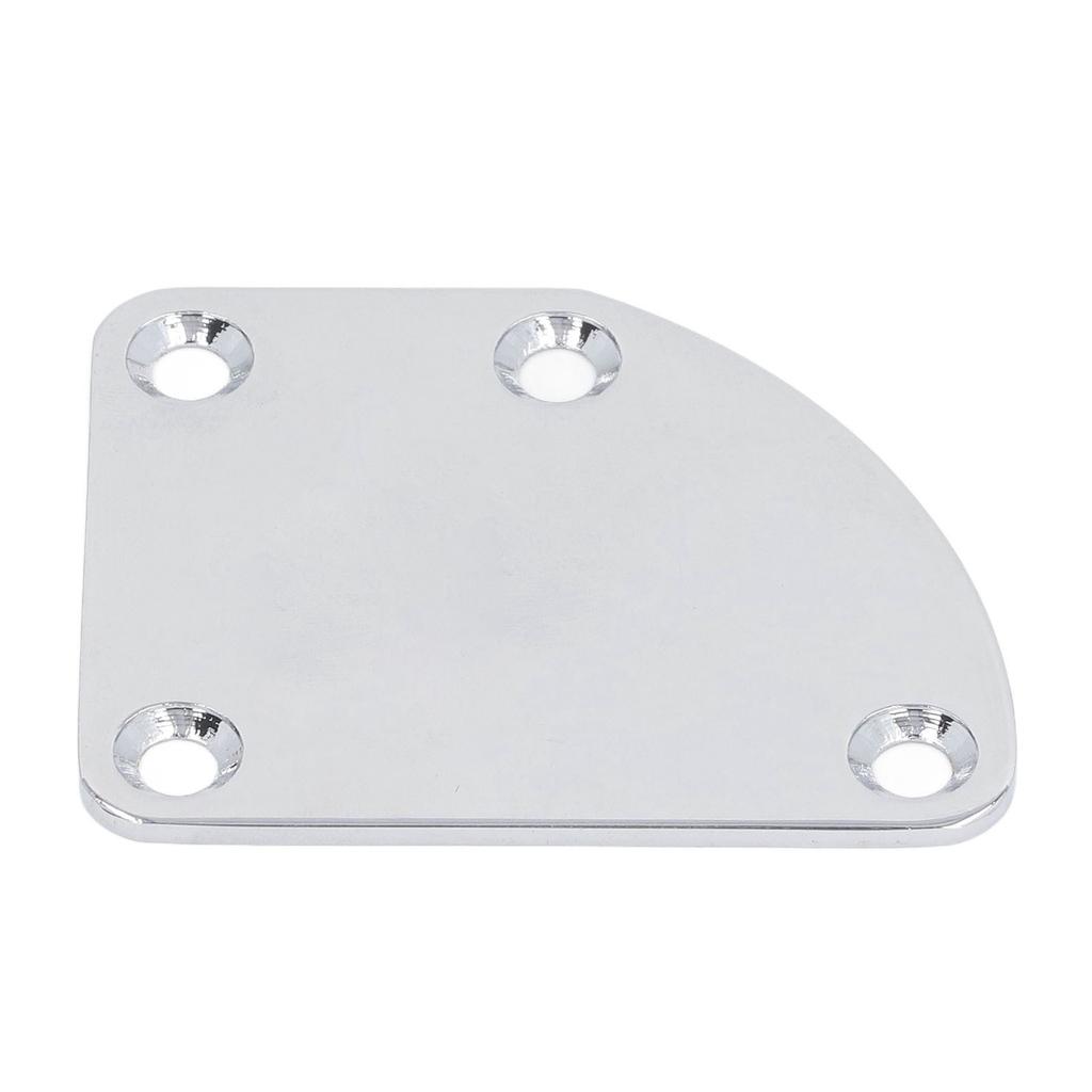 Guitar Neck Reinforcement Plate with Screws 4 Hole Curved Neck Joint Protection Board for Electric Guitar Bass