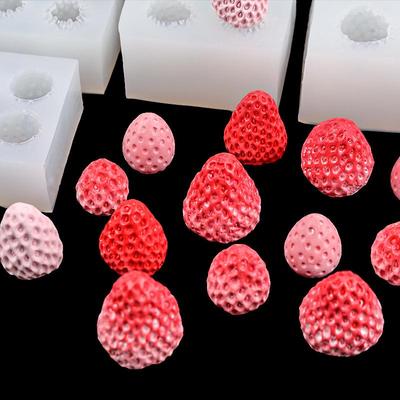 3D-Erdbeer-Silikonform für Schokolade, Kuchen, Süßigkeiten und Aromatherapie.