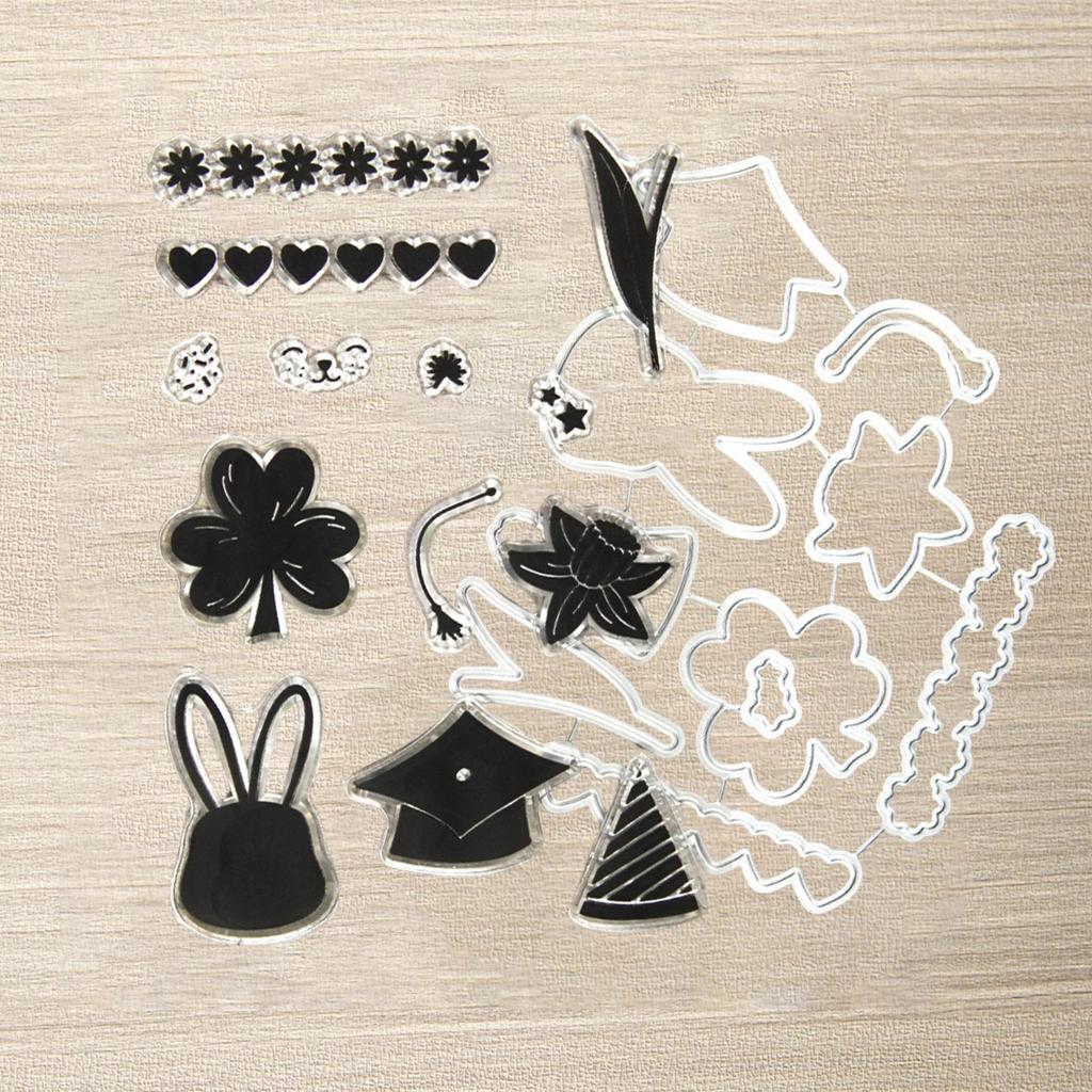 Stamps And Dies Set For Card Making  Clear Stamps With Cutting Dies For Scrapbooking, DIY Crafts, Journaling, Greeting Cards