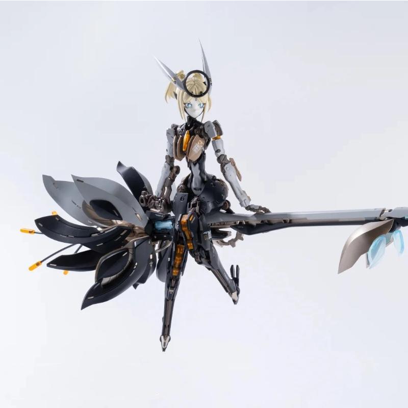 1/10 Rosado Mecha Girl Model Kit 3-Head Petal Armor Action Figures Assembly Toy With Effect Parts Collectible Gift Desktop Decor