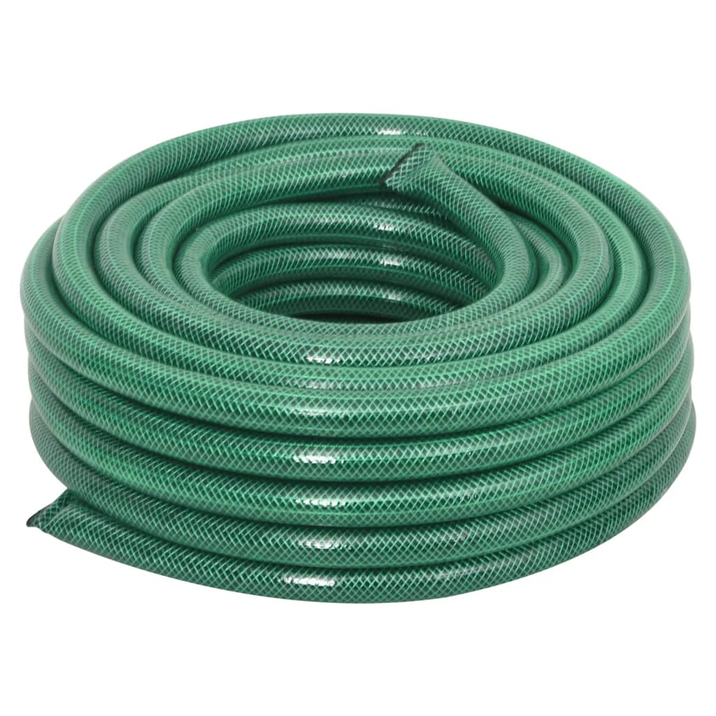 vidaXL Gartenschlauch mit Kupplung-Set Grün 0,75" 50 m PVC