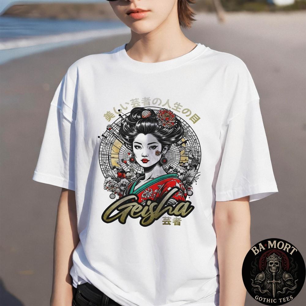 Geisha Artful Japanese Portrait Elegance TShirt Unisex T-Shirt M
