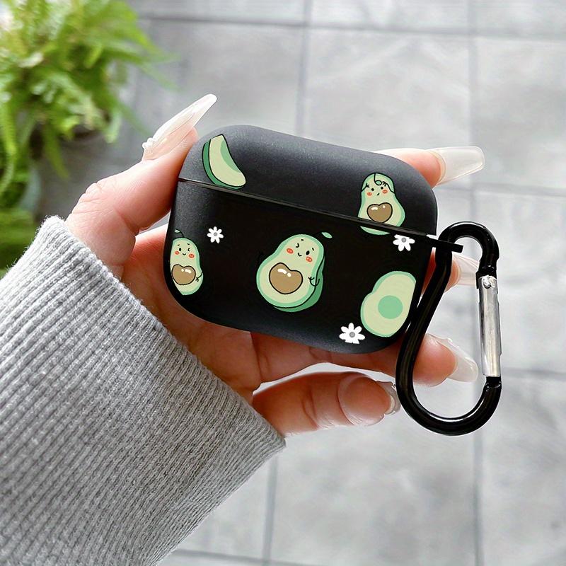 Cute Avocado Design Headphone Cover for AirPods Pro2/Pro3/Pro Anti Drop Headphone Cover for AirPods 4/3/1/2 Shock-absorbing