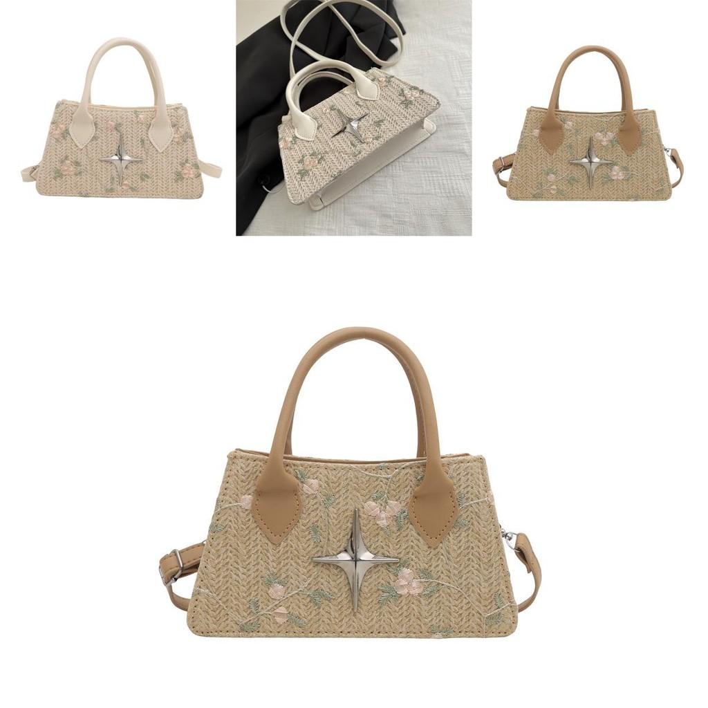 Fashion Womens Woven Pu Small Shoulder Bag With Zipper Closure For Daily Use