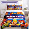 Roblox Customize Text Bed Sheet Set Design for Study room Breathable Duvet Cover Custom Room Decor Wedding Party GiftLuxury Gift for Birthday,