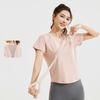 New summer loose mesh yoga short sleeved female breathable T shirt  running sports fitness top women