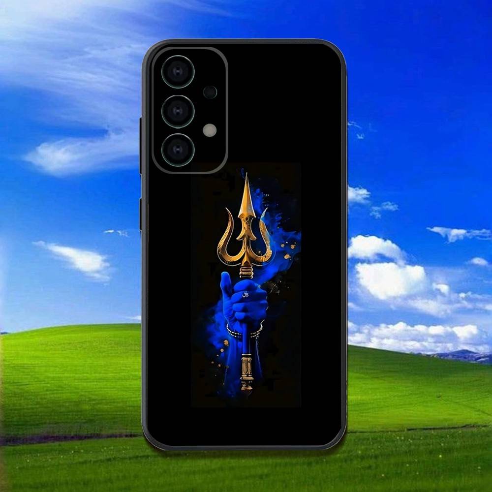 Phone Case For Samsung Galaxy A13,A21s,A22,A31,A32,A52,A53,A71,A80,Lord Shiva Mahadev Soft Black Shell