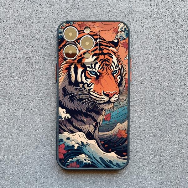 Sea Waves And Cat Phone Case For Iphone 7 8 Plus SE2 15 16 Plus 13 12 Mini X XR XS 15 11 12 13 14 Pro Max Shockproof Back Cover