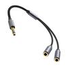 Headphone Splitters Cable 3.5mm Aux 1xMale To 2xFemale Extension Cord for Headphones Speaker Superior Sounds Quality