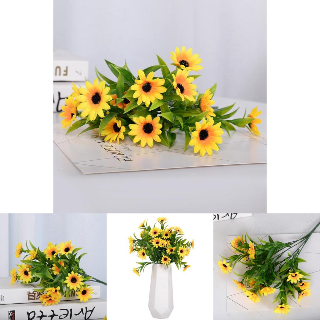 Artificial Small Daisy Flower Arrangement With Handcrafted Technique For Event And Home Use