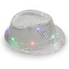 Led Light Up Jazz Hat Cowboy Hat Stage Performance Party Accessory With Replaceable Battery And Long Working Time