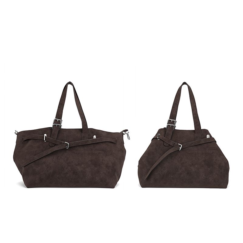 

Simple/Original Suede Brown Galini Multi-Form Modern Tote Bag Large Capacity Shoulder Messenger Bag Dark Brown (excluding packets) In Stock
