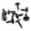 10pcs Black Self-tapping Screws 6mm Big Head 16mm for Car Motorcycle Bumper Fender Engine Guard