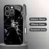 Creative shattered tempered glass phone case suitable for iPhone 17 16 15 14 13 12 11 Pro/Max/Plus anti drop and shockproof