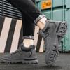 Męskie Szare Buty Sportowe Codzienne Buty Turystyczne Buty do Biegania Buty Skateboardowe dla Studentów Duży Rozmiar Wysokie