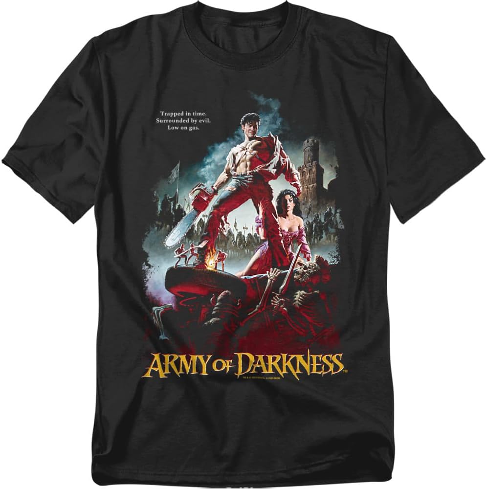 Army of Darkness Low on Gas Poster T Shirt, Black S разноцветный