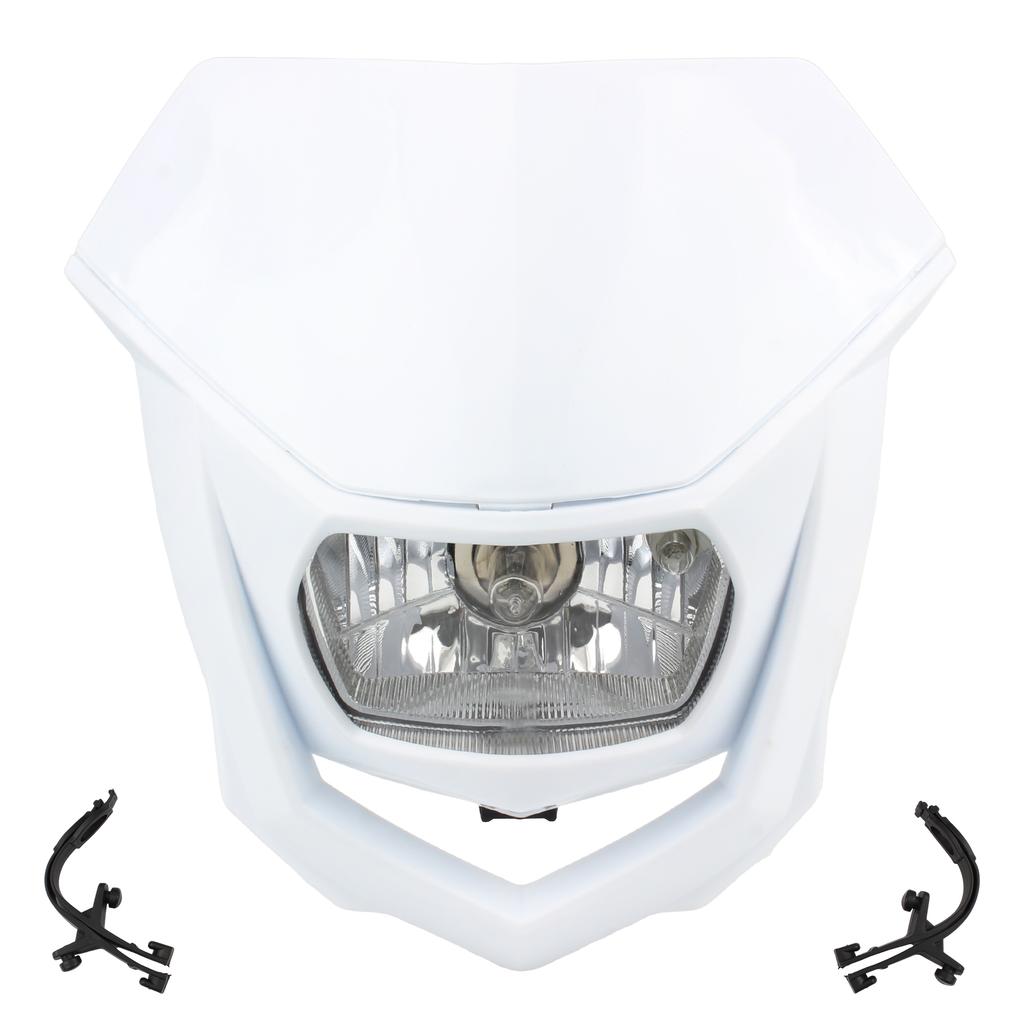 Motorcycle Dirt Bike Halogen Headlight Plate For Honda Kawasaki Yamaha Moto Universal Accessories Head Light Enduro Headlamp