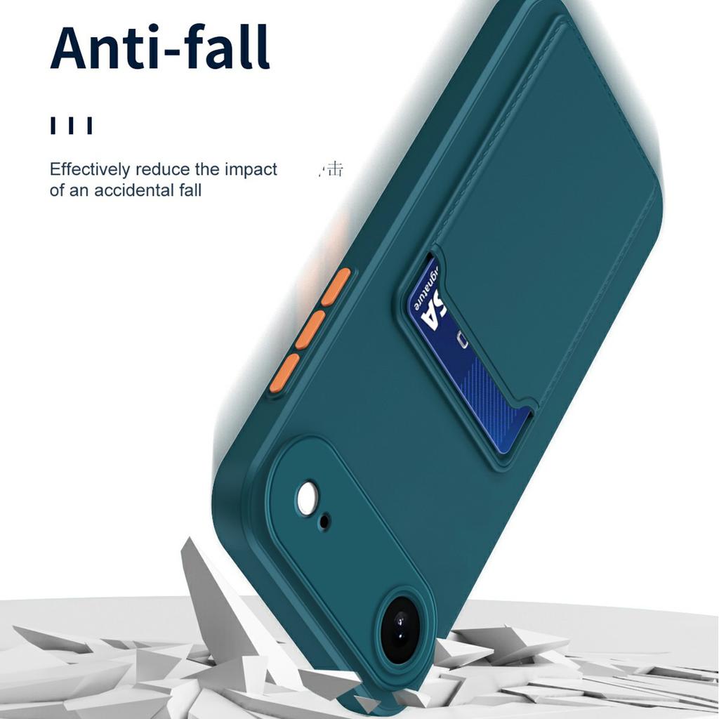 For iPhone 17 Air Case Flexible TPU Phone Cover with Back Card Slot