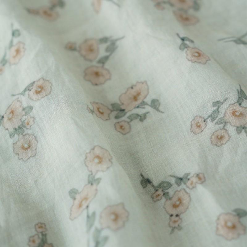 Johnature Women Chinese Style Shirts Tops Stand Half Sleeve Tops Summer Vintage Print Floral Blouses