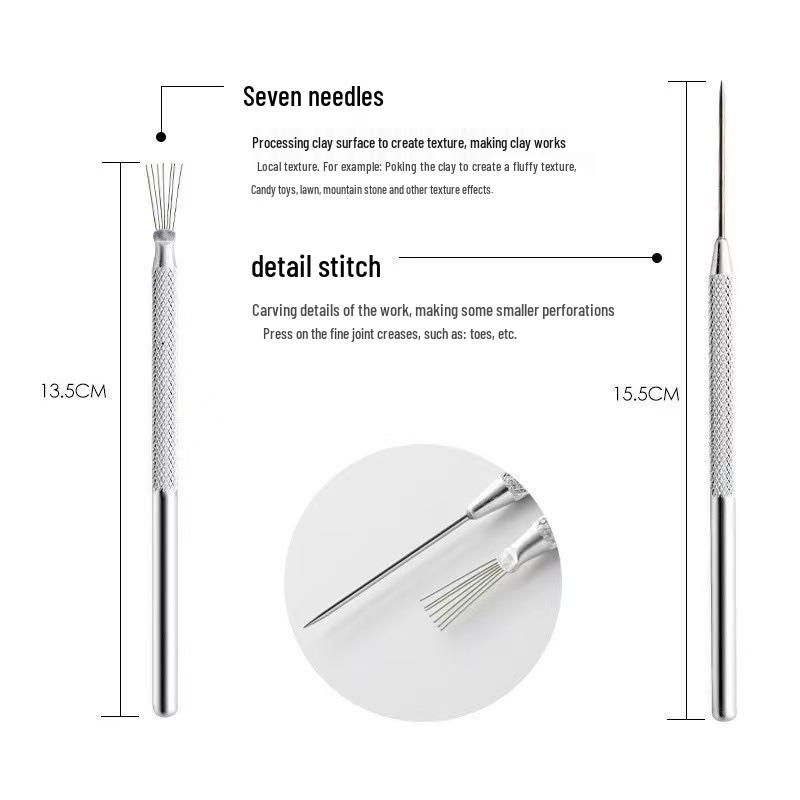Seven Needle Super Light Polymer Clay Shaping Tool for DIY Crafting