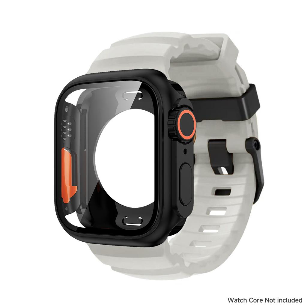 Case+Silicone Strap For Apple Watch S11 S10 46mm Change to Ultra PC Cover For iWatch Series 9 8 7 45mm Series 6 5 4 SE3 44mm