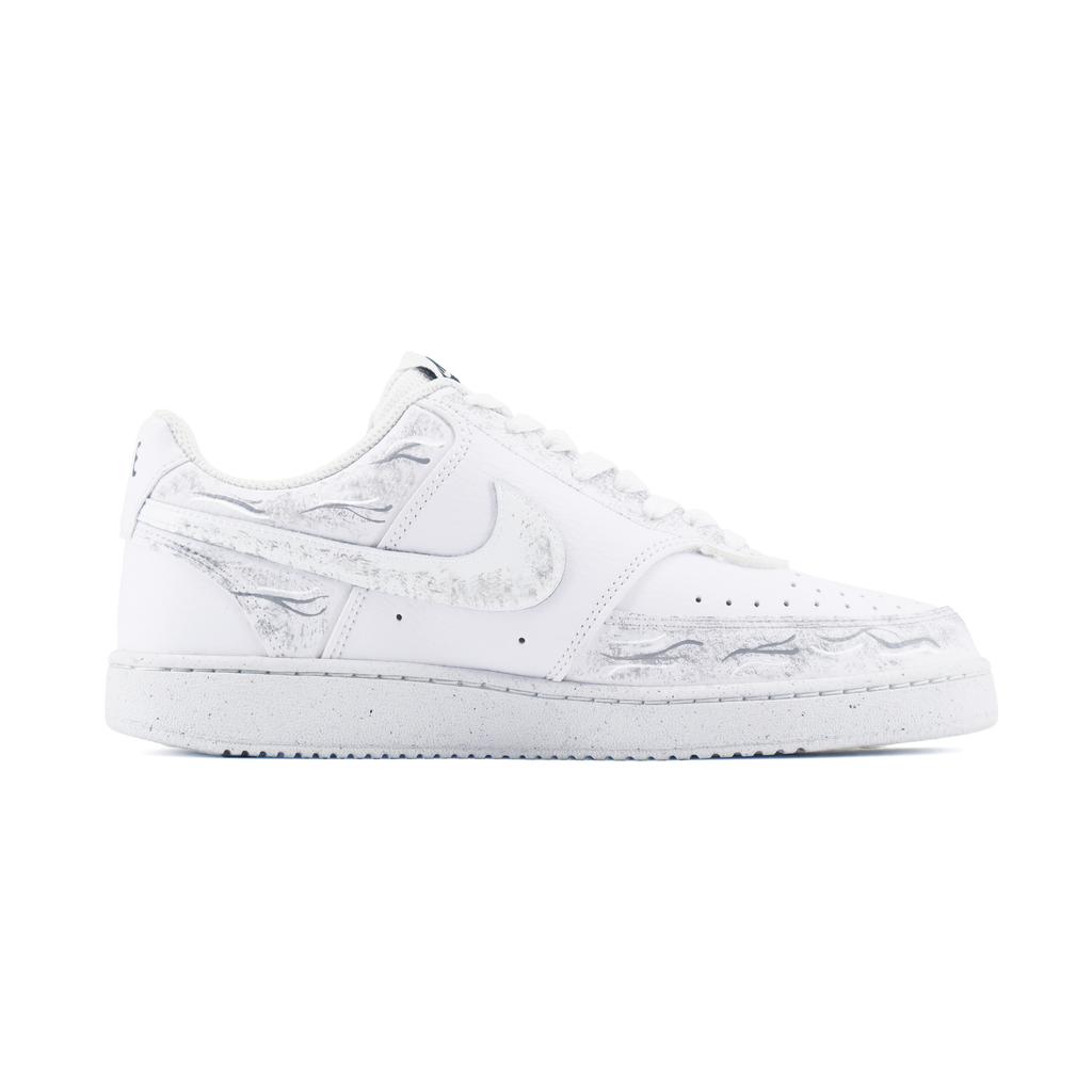 Nike Court Vision 1 LOW Next Nature Abrasion Resistant Lightweight Low top Skateboard Shoes Men's White Gray DH2987-101(Team448-BOX)