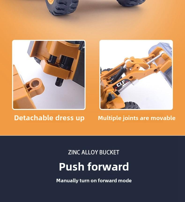 Car Cube 6103A Alloy Engineering Toy: Road Roller, Snowplow, Bulldozer, and Forklift