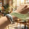 Geometry Exaggerated Bracelet Textured Wide Side Bangle Retro Simple Metal Bracelet  Women