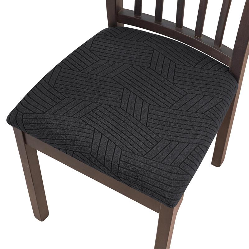 

1/4pcs Jacquard Dining Chair Seat Cover Removable Elastic Chair Cushion Slipcover Durable Protective Case for Lving Room Decor 1pc Chairs Cover