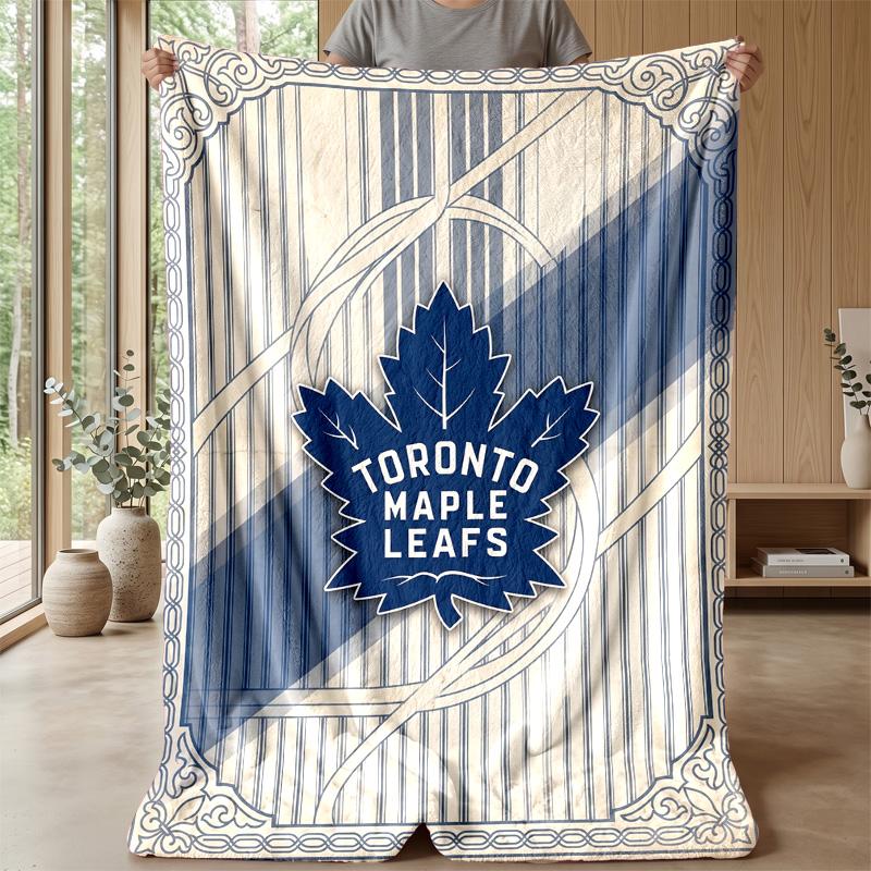 Coperta in Flanella Pile Toronto Maple Leafs Coperta Calda e Accogliente per Divano Letto Viaggio Uso in Tutte le Stagioni