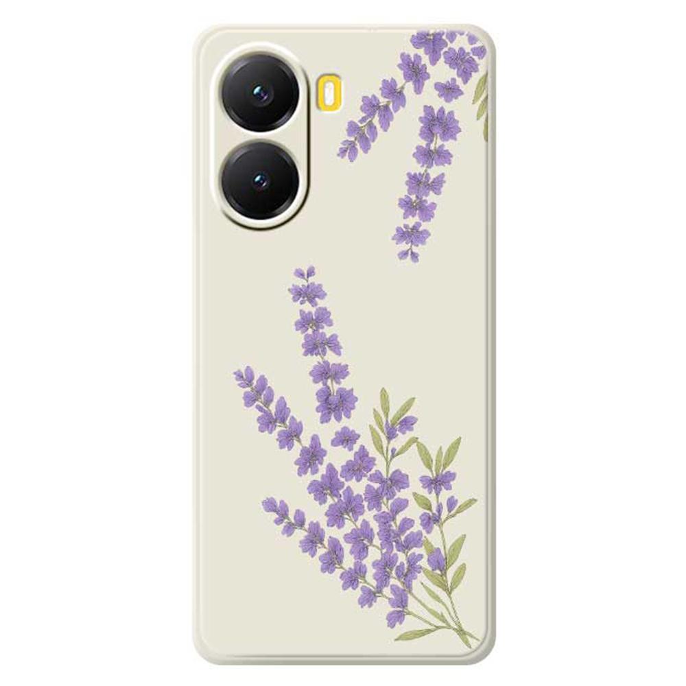 For Xiaomi Redmi Turbo 4 5G/Poco X7 Pro 5G Case Lavender Pattern Printing Straight Edge TPU Phone Back Cover