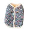 Fashion Puppy Vest Cute Thickened Teddy Bear Coat Floral Prints Winter Warm Cat Clothes Winter Gift