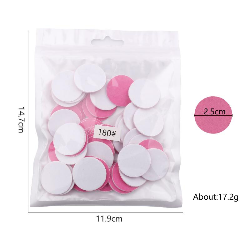 50/Pcs White Sanding Paper Pedicure Foot Care Tools 15Mm 20Mm 25Mm 35Mm Nail Drill Bit Disk Disc Salon Calluse Replaceable