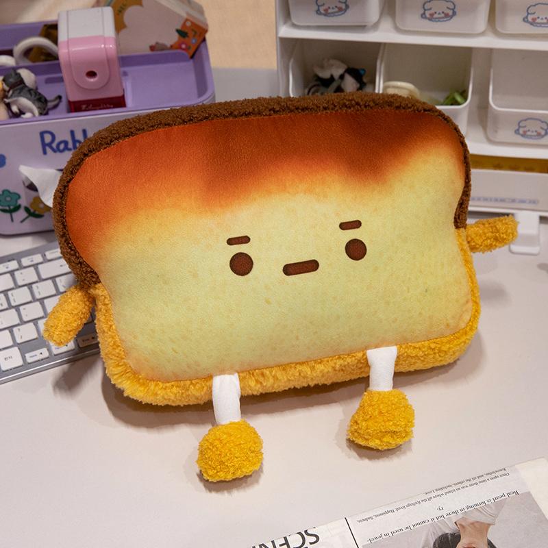 30cm Kawaii Toast Brood Pluche Speelgoed Toast Plak Gevuld Speelgoed Schattige Auto Hoofdsteunen Auto Decoratie Neksteun Voor Meisje