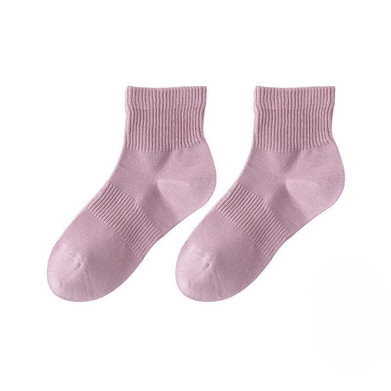 

Антибактериальные и дезодорирующие бесшовные носки до середины икры конфетных цветов, легкие дышащие сетчатые носки из чистого хлопка, универсальные для женщин летом 1 pair фиолетовый