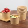 Bamboo Fiber Disposable Paper Takeout Bowls 750ml