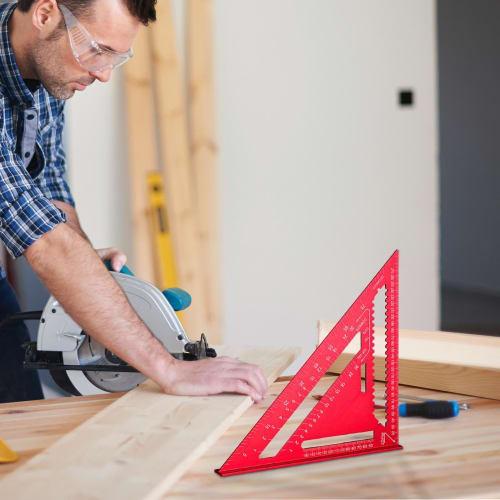 Speed ??Square, Triangle Carpenter Square, Triangle Aluminum Rafter Square - Portable Marking Gauge, Multifunctional Carpentry Tool for Carpenters and