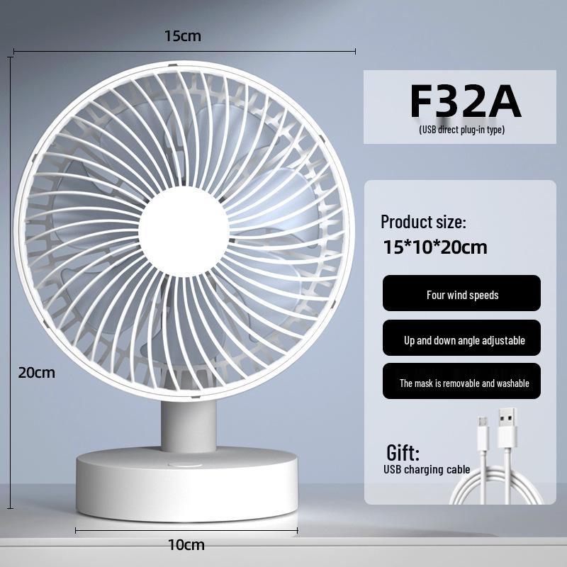 

Kasi Daofu 6-Inch Rechargeable Oscillating USB Desktop Fan for Dorm or Office