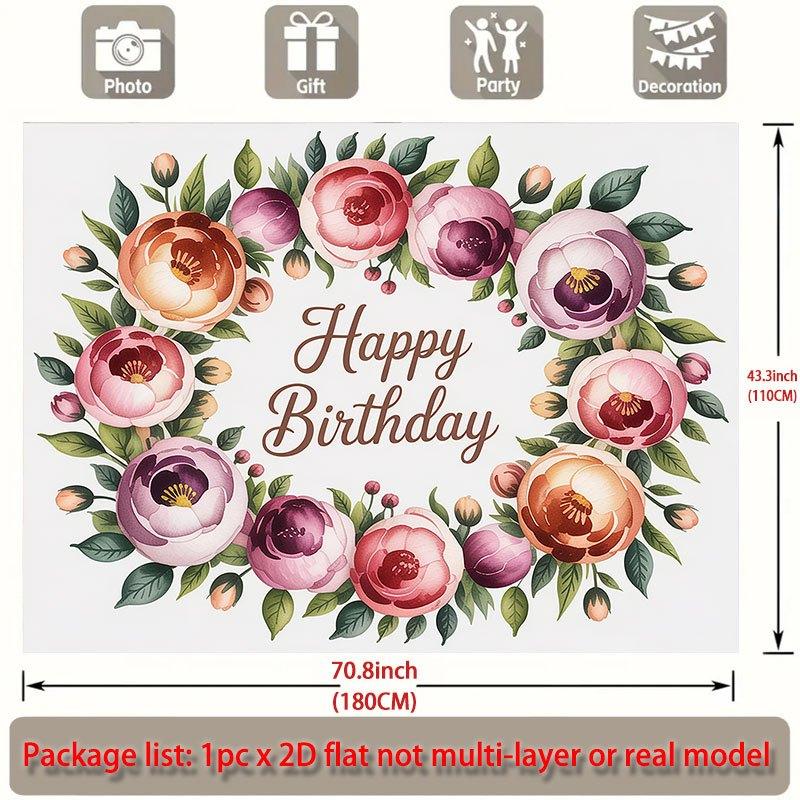 Party Backdrop Floral Flat Wreath Events Wedding Coming Ceremony Four Seasons Photo Booth Background Front Door Decor